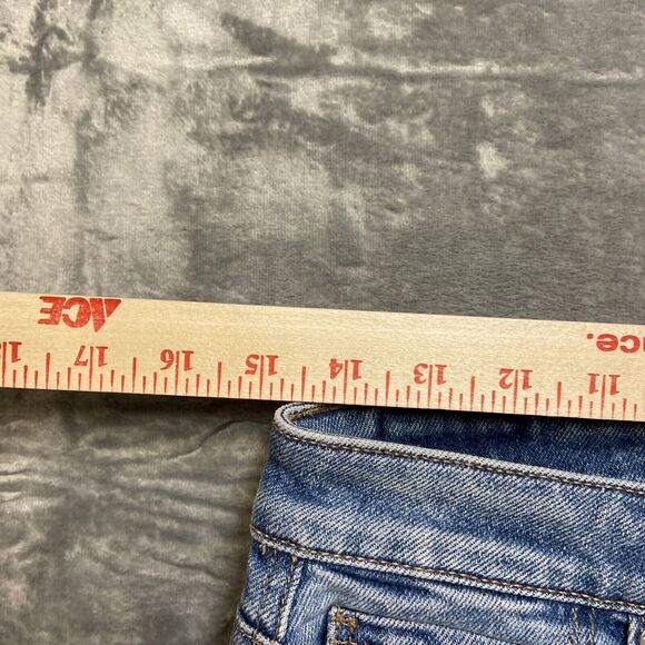 American Eagle Stretch Distressed Mom Jeans Women's Size 8R Blue - Picture 3 of 13